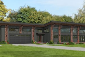 Country Exterior - Front Elevation Plan #932-1312
