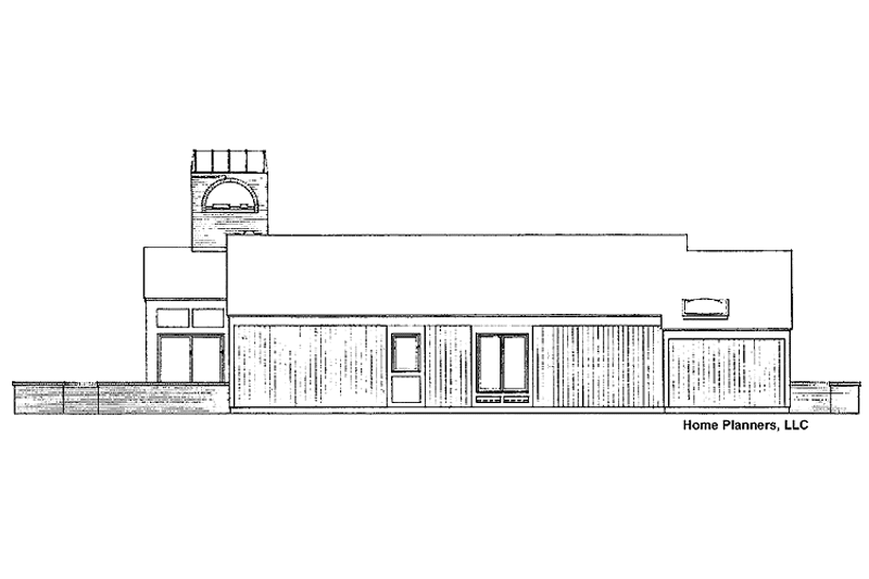 Dream House Plan - Exterior - Rear Elevation for Contemporary House Plan #72-757 - 3 bed, 2 bath