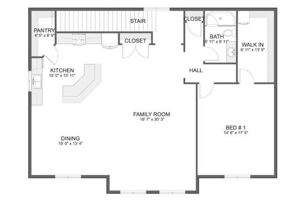 Barndominium Floor Plan - Upper Floor Plan #1060-411