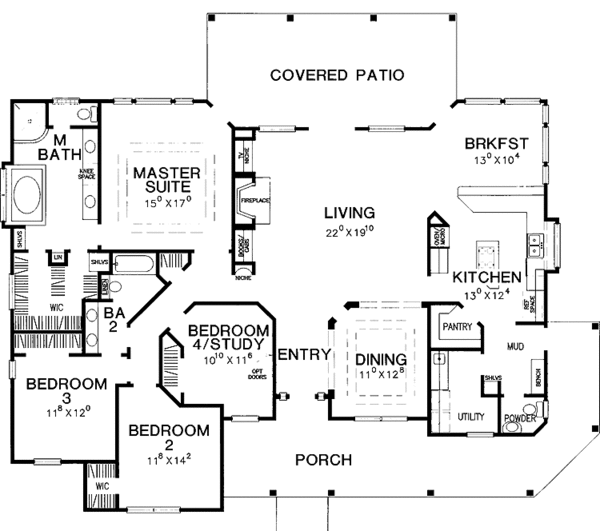 Architectural House Design - Victorian Floor Plan - Main Floor Plan #472-167