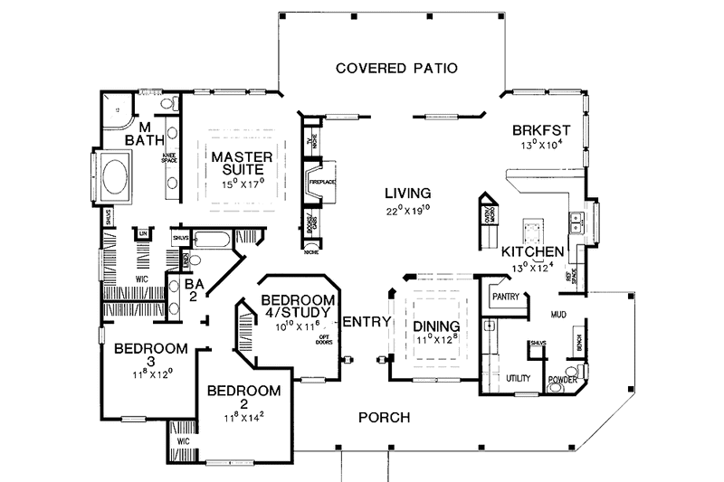 Home Plan - Floor Plan - Main Floor for Victorian House Plan #472-167 - 4 bed, 2.5 bath