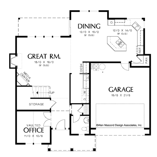 Architectural House Design - Traditional Floor Plan - Main Floor Plan #48-850