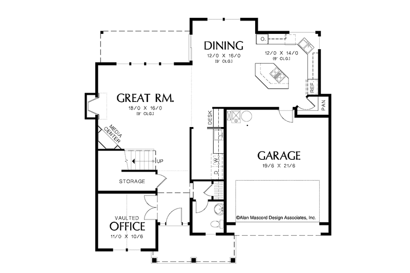 Architectural House Design - Floor Plan - Main Floor for Traditional House Plan #48-850 - 3 bed, 2.5 bath