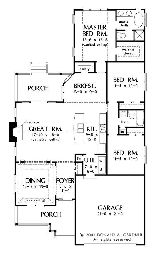 Architectural House Design - Country Floor Plan - Main Floor Plan #929-627