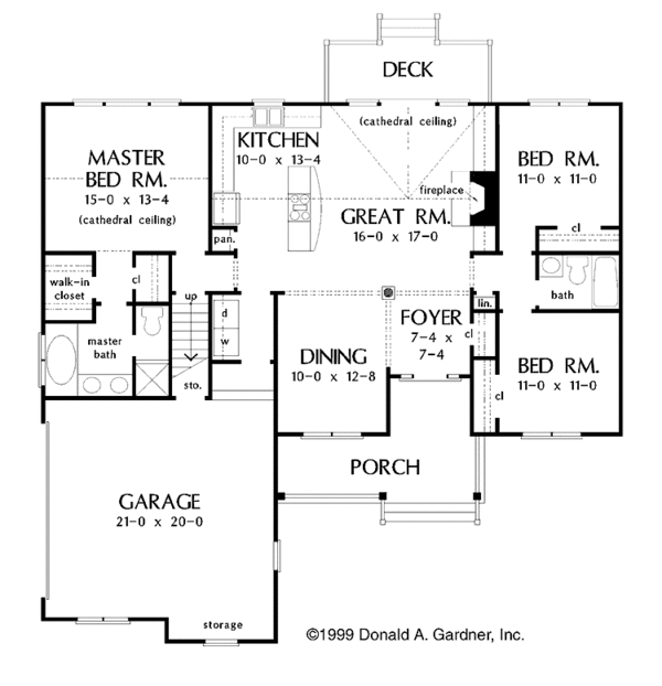 Craftsman Floor Plan - Main Floor Plan #929-428