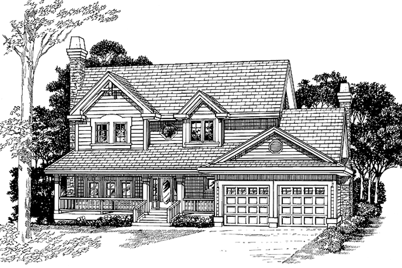 Home Plan - Exterior - Front Elevation 3 for Country House Plan #47-944 - 4 bed, 2.5 bath