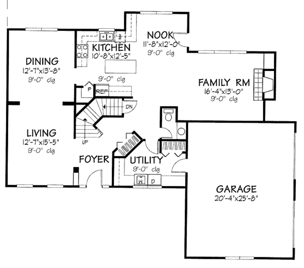 House Plan Design - Colonial Floor Plan - Main Floor Plan #320-920