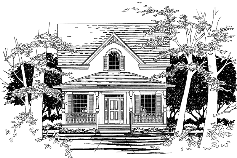 House Blueprint - Country Exterior - Front Elevation Plan #472-24