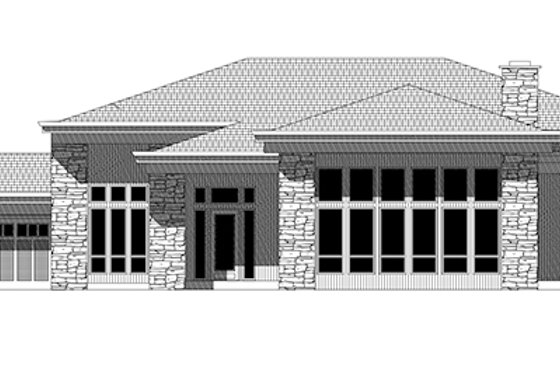 Exterior - Front Elevation 4 for Contemporary House Plan #943-19 - 3 bed, 2 bath