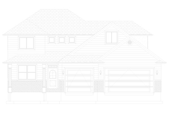 Exterior - Front Elevation 4 for Craftsman House Plan #1060-52 - 4 bed, 2.5 bath