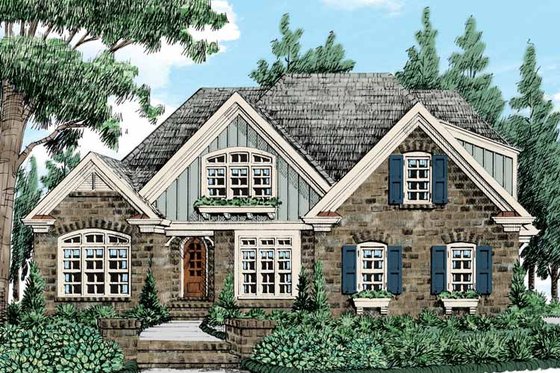 Exterior - Front Elevation 3 for Country House Plan #927-430 - 4 bed, 3 bath