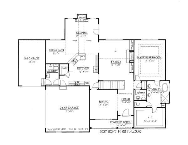 Home Plan - Traditional Floor Plan - Main Floor Plan #437-35
