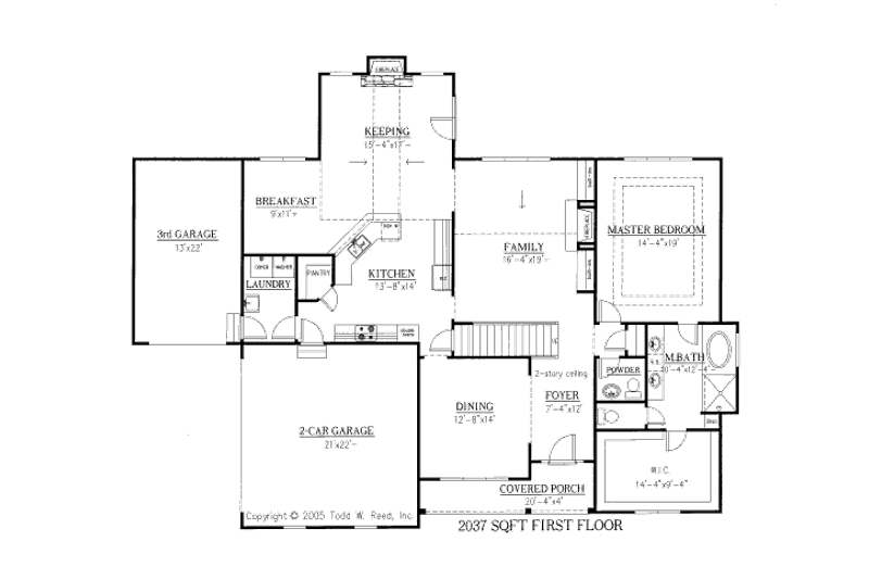 Dream House Plan - Floor Plan - Main Floor for Traditional House Plan #437-35 - 4 bed, 3.5 bath