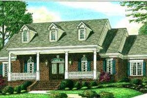 Southern Exterior - Front Elevation Plan #34-160