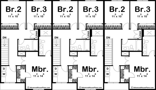 Farmhouse Floor Plan - Upper Floor Plan #455-306