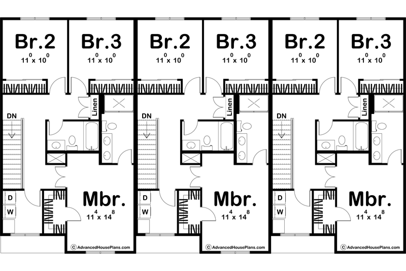 Dream House Plan - Floor Plan - Upper Floor for Farmhouse House Plan #455-306 - 3 bed, 2.5 bath