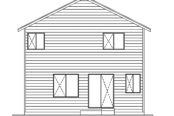 Exterior - Rear Elevation for Contemporary House Plan #951-16 - 3 bed, 2.5 bath