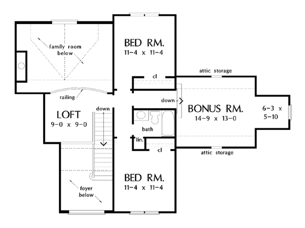 Home Plan - Country Floor Plan - Upper Floor Plan #929-311