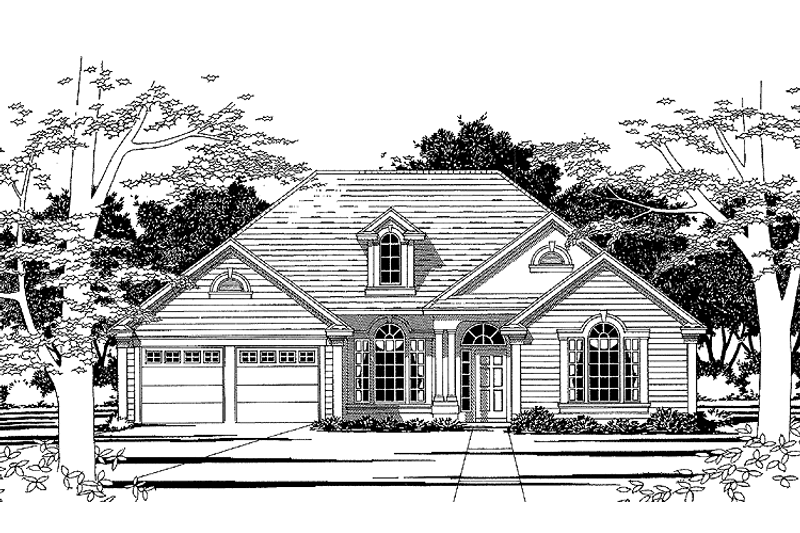 Architectural House Design - Ranch Exterior - Front Elevation Plan #472-219