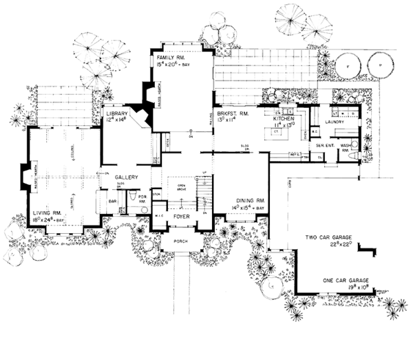 House Plan Design - Tudor Floor Plan - Main Floor Plan #72-876