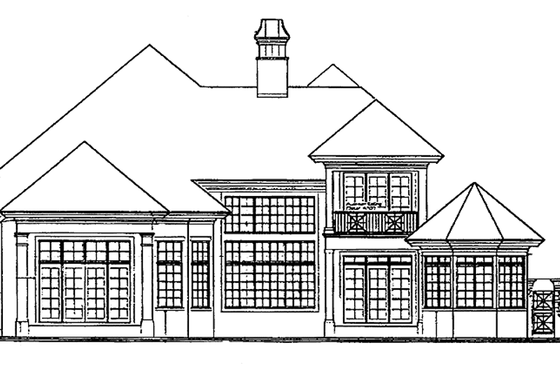 House Blueprint - Exterior - Rear Elevation 1 for Country House Plan #930-273 - 4 bed, 4.5 bath