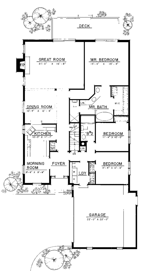 House Plan Design - Country Floor Plan - Main Floor Plan #1016-13