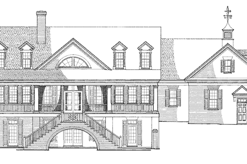 Home Plan - Exterior - Rear Elevation for Classical House Plan #137-303 - 3 bed, 3.5 bath