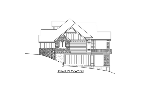 Exterior - Other Elevation 3 for Traditional House Plan #132-103 - 4 bed, 3.5 bath