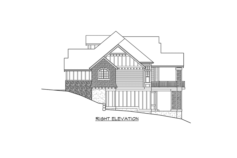 House Blueprint - Exterior - Other Elevation 3 for Traditional House Plan #132-103 - 4 bed, 3.5 bath