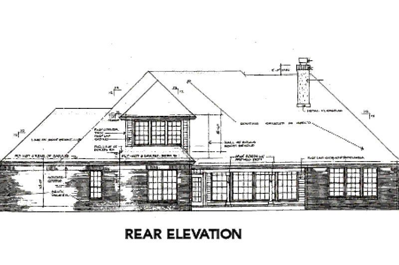 Dream House Plan - Exterior - Rear Elevation for European House Plan #310-661 - 3 bed, 4 bath