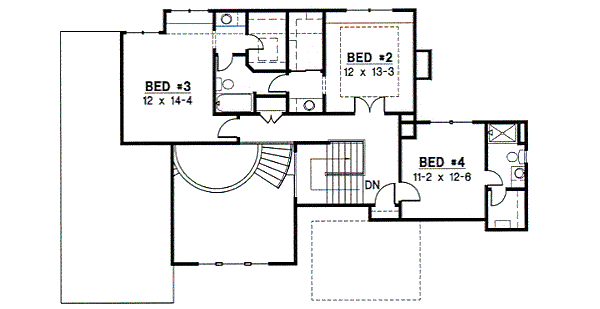 European Floor Plan - Upper Floor Plan #67-223