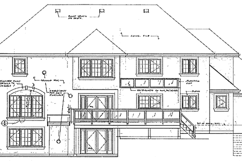 House Plan Design - Exterior - Rear Elevation for Traditional House Plan #47-894 - 4 bed, 3.5 bath