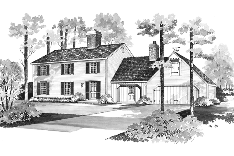 House Blueprint - Adobe / Southwestern Exterior - Front Elevation Plan #72-603