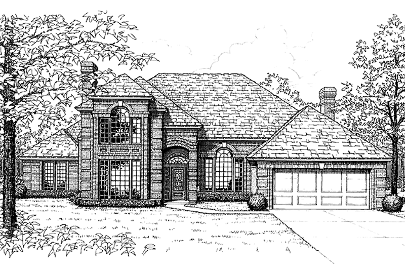 House Blueprint - Traditional Exterior - Front Elevation Plan #310-1086