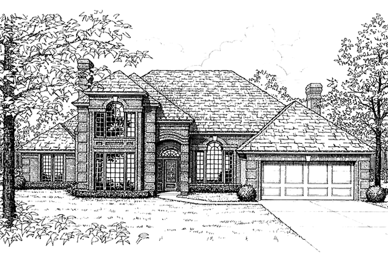 Dream House Plan - Traditional Exterior - Front Elevation Plan #310-1086