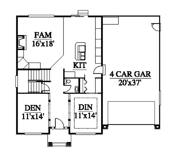 Home Plan - Craftsman Floor Plan - Main Floor Plan #951-1
