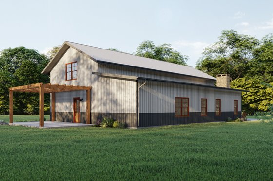 Exterior - Other Elevation 3 for Farmhouse House Plan #1092-5 - 3 bed, 3.5 bath