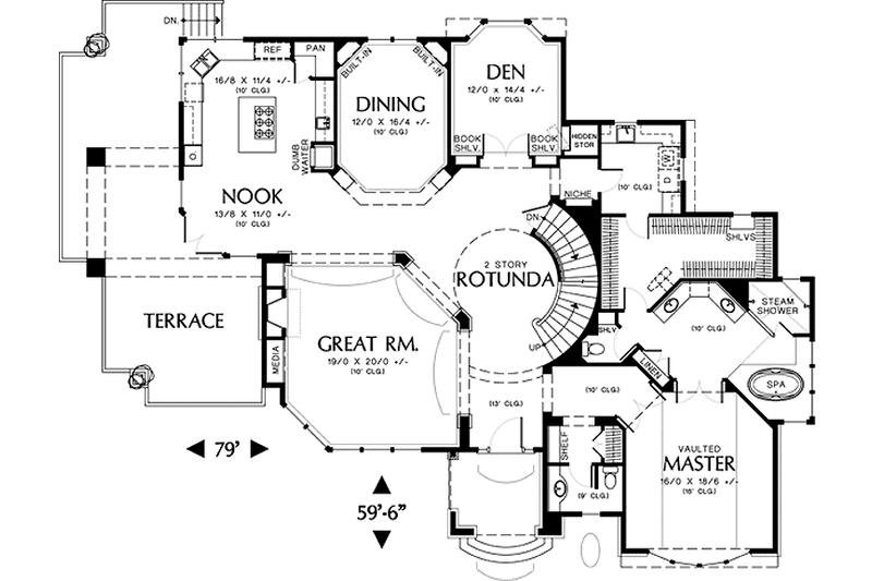 Home Plan - Floor Plan - Main Floor for Traditional House Plan #48-893 - 3 bed, 3.5 bath