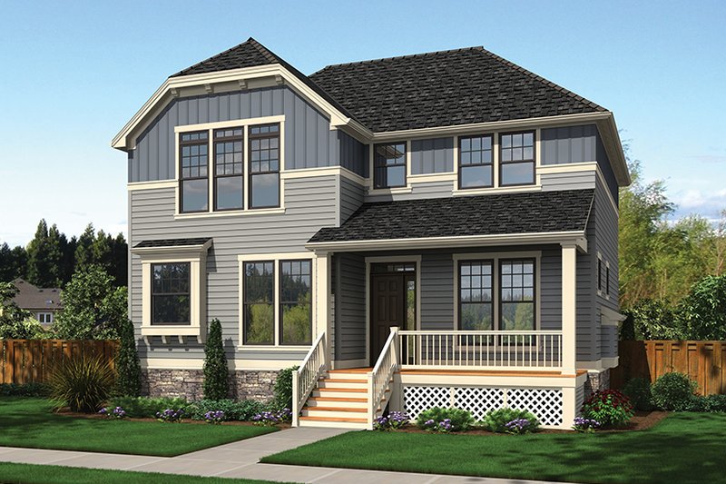 Architectural House Design - Craftsman Exterior - Front Elevation Plan #48-919