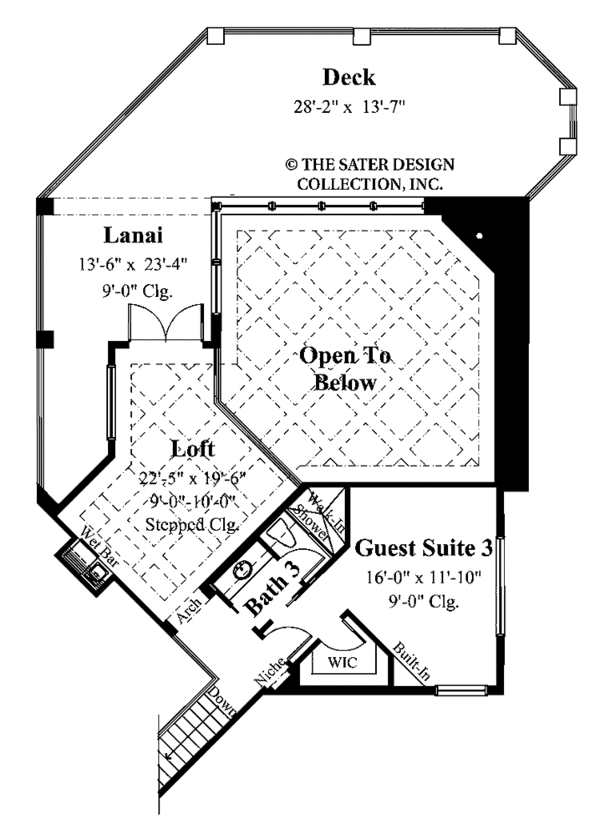 Mediterranean Floor Plan - Upper Floor Plan #930-413