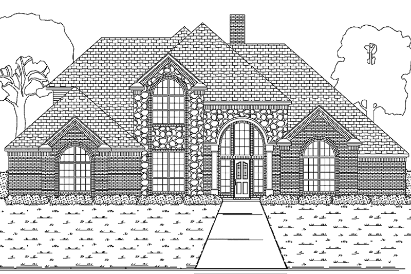 Home Plan - Exterior - Front Elevation 3 for Country House Plan #84-730 - 4 bed, 3.5 bath