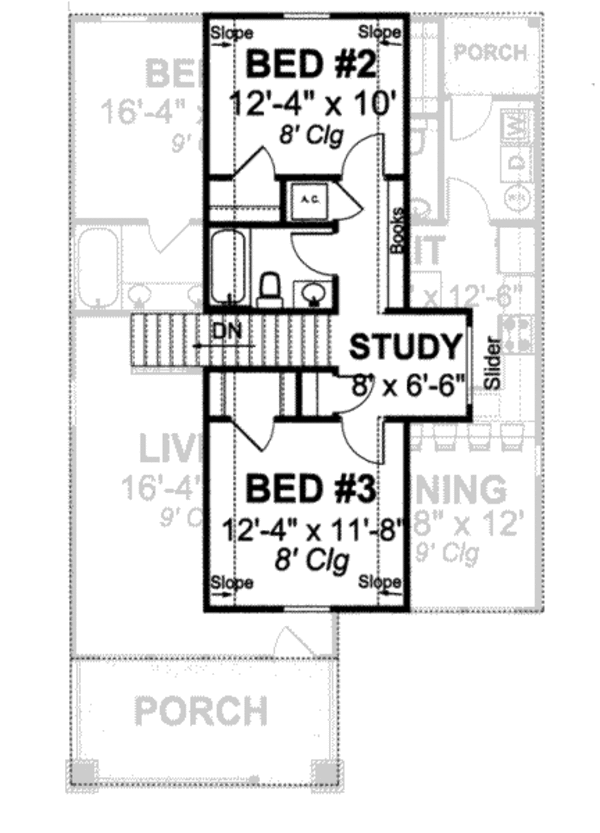 House Plan Design - Craftsman Floor Plan - Upper Floor Plan #20-1881