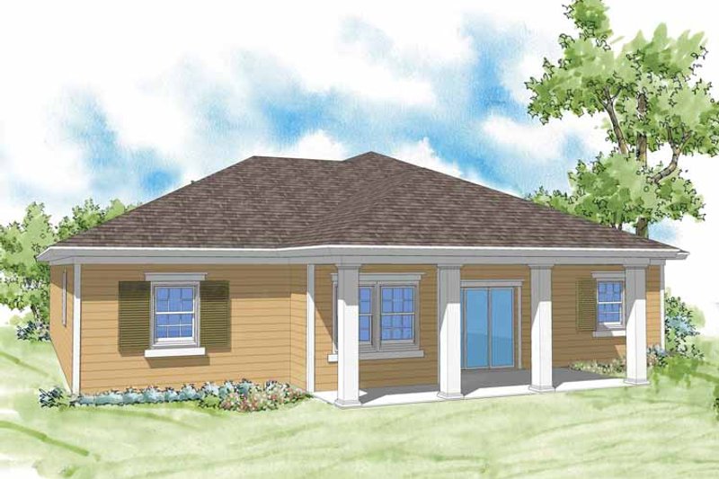 Home Plan - Exterior - Rear Elevation 1 for Country House Plan #930-363 - 3 bed, 2 bath