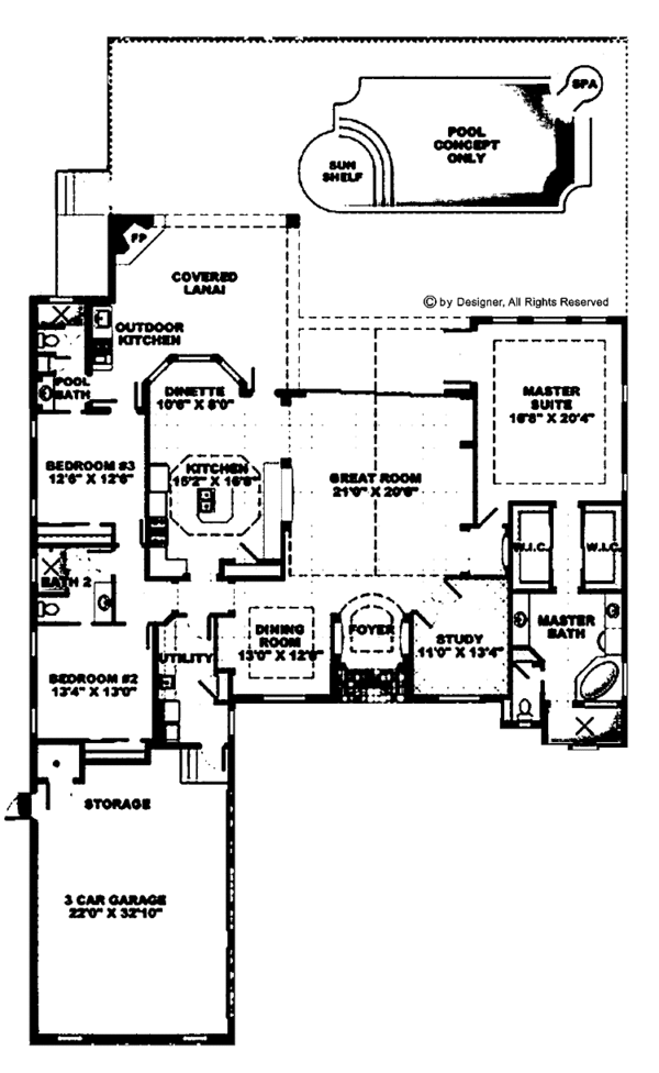 Home Plan - Mediterranean Floor Plan - Main Floor Plan #1017-49