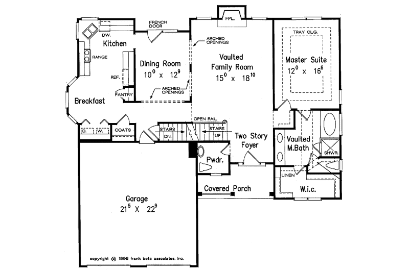 Architectural House Design - Floor Plan - Main Floor for Traditional House Plan #927-221 - 3 bed, 2.5 bath
