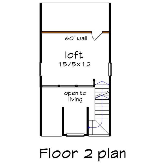 Home Plan - Bungalow Floor Plan - Upper Floor Plan #79-308