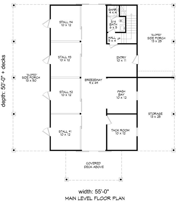 Dream House Plan - Floor Plan - Main Floor for Country House Plan #932-1408 - 2 bed, 3 bath