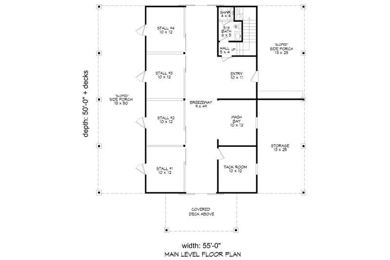 Dream House Plan - Floor Plan - Main Floor for Country House Plan #932-1408 - 2 bed, 3 bath