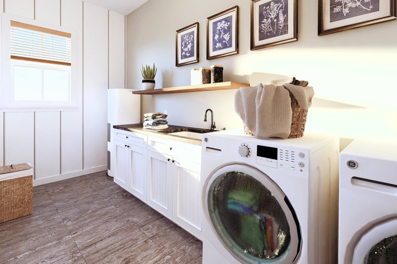 Architectural House Design - Interior - Laundry for Barndominium House Plan #44-261 - 3 bed, 2 bath