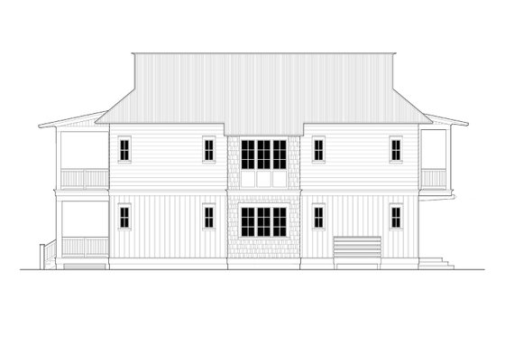Exterior - Other Elevation 1 for Beach House Plan #443-17 - 4 bed, 4.5 bath
